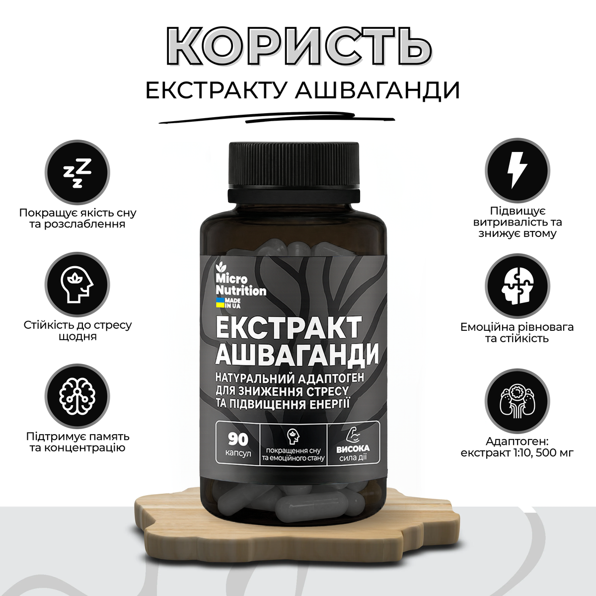 АШВАГАНДА – 60 капсул